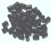 50 9x6mm Black Tubes (3mm hole) Wood Beads